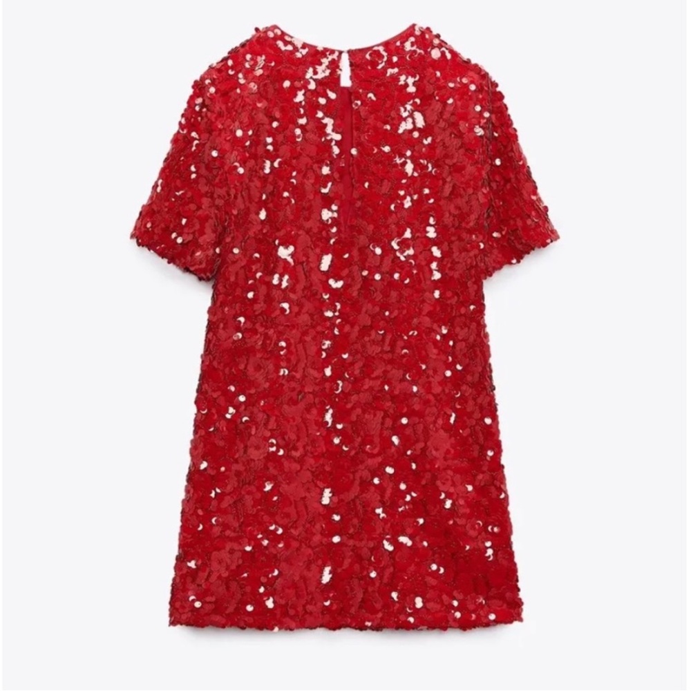 Zara Red Sequin Mini Dress